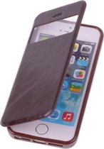 View Case Mocca Apple iPhone 5 5s TPU Bookcover Hoesje