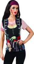 Boland - Fotorealistisch shirt Pirate girl (M) - Volwassenen - Piraat - Piraten