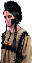 Indianenpruik met vlechten voor volwassenen - Verkleedpruik - One size