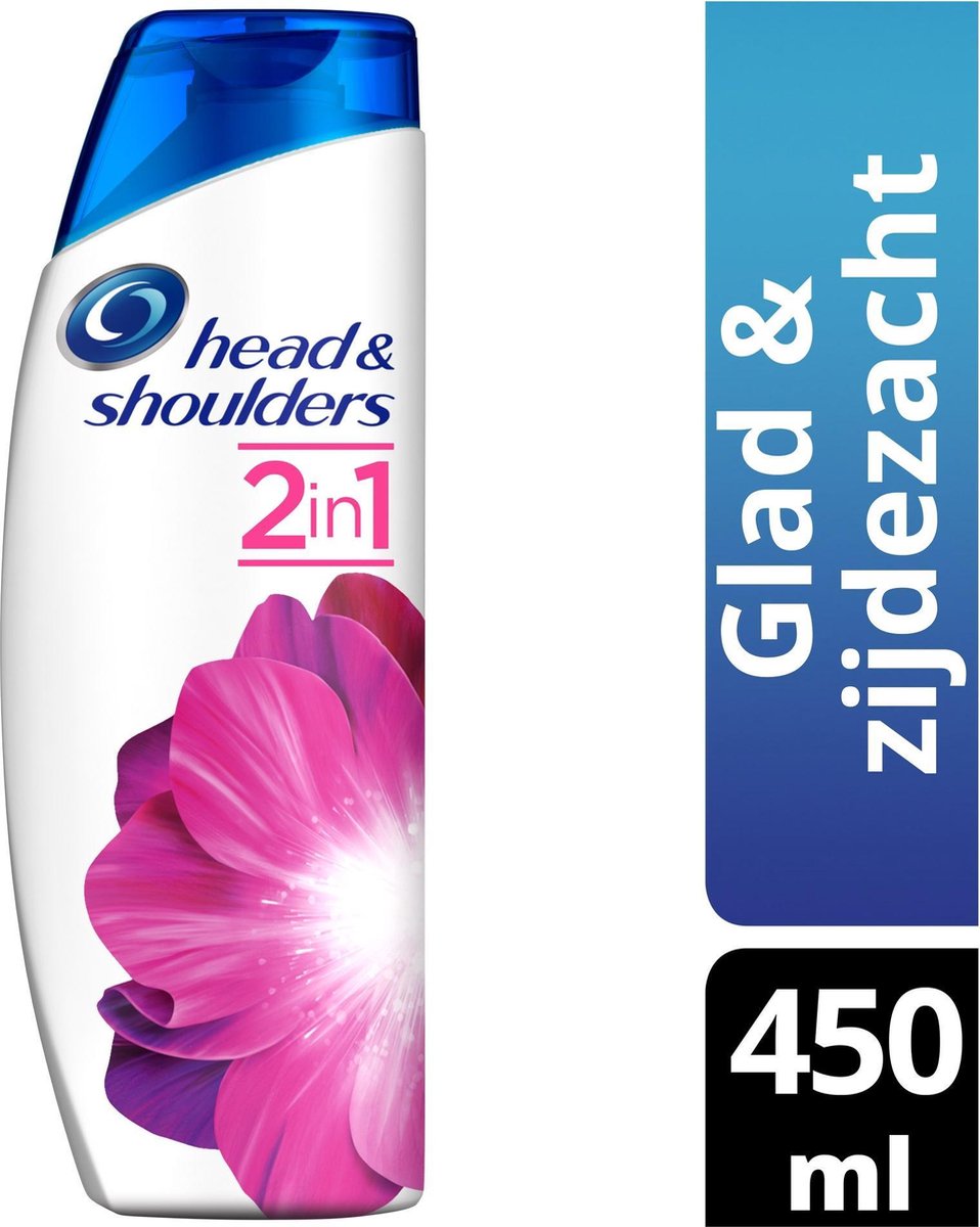 Head & Shoulders Glad & Zijdezacht 2-in-1 Anti-roos Shampoo 450 ml