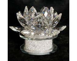 Kristal glas lotus met verlichting 13x10cm , Perfect en exquise kristal glas (van top k9 kristal glas materiaal )ambachtelijk handgemaakt.