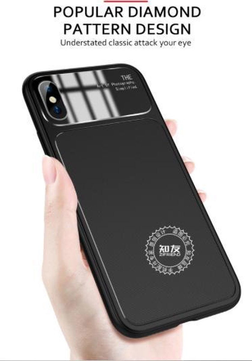 Zifriend hoesje case voor iPhone X met camera bescherming (zwart)