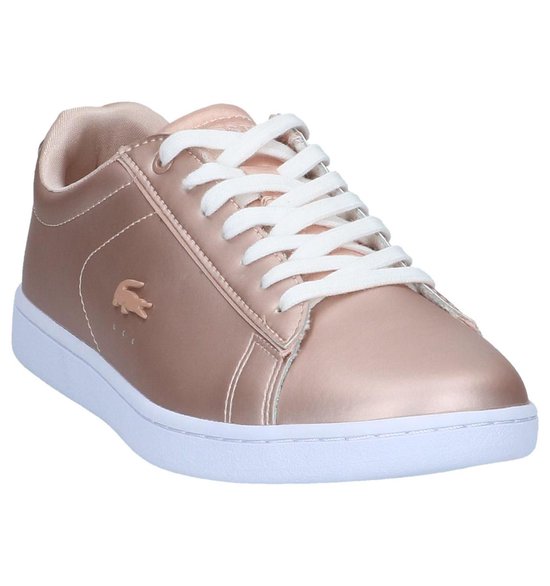 Lacoste - Carnaby Evo - Sneaker laag gekleed - Dames - Maat 39,5 - Roze -  7F8 -Nat/White | bol.com