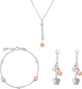 Orphelia SET-7386 - Juwelenset: Ketting + Armband + Oorbellen - Zilver 925 Rosé