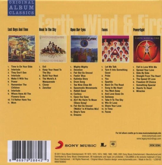 Original Album Classics, Earth, Wind & Fire | CD (album) | Muziek | bol
