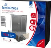 MediaRange BOX32 CD-doosje Dvd-hoes 1 schijven Zwart, Transparant