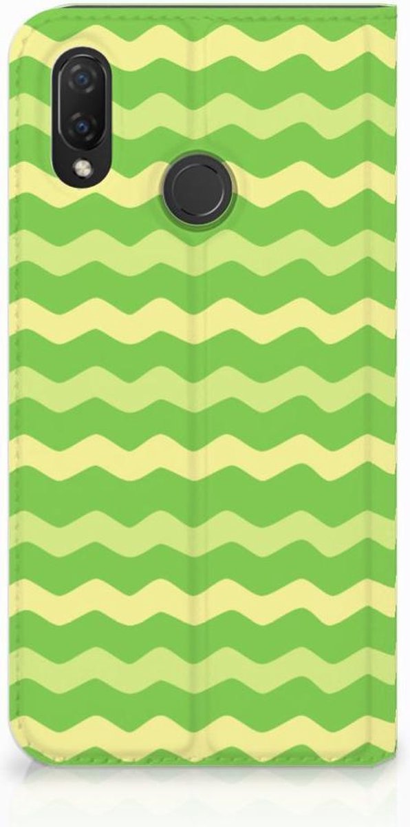 Huawei P Smart Plus Hoesje met Magneet Waves Green