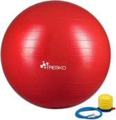 Fitnessbal met pomp - diameter 65 cm - Rood