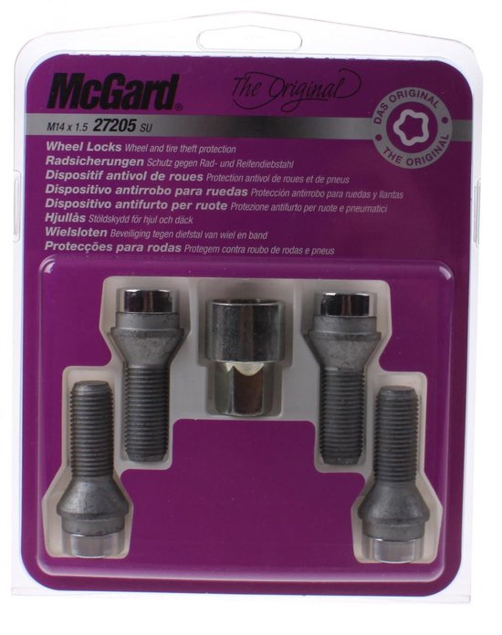 McGard Slotboutenset MM14x1.50 - Konisch - Lengte 32mm (17mm kop) - McGard