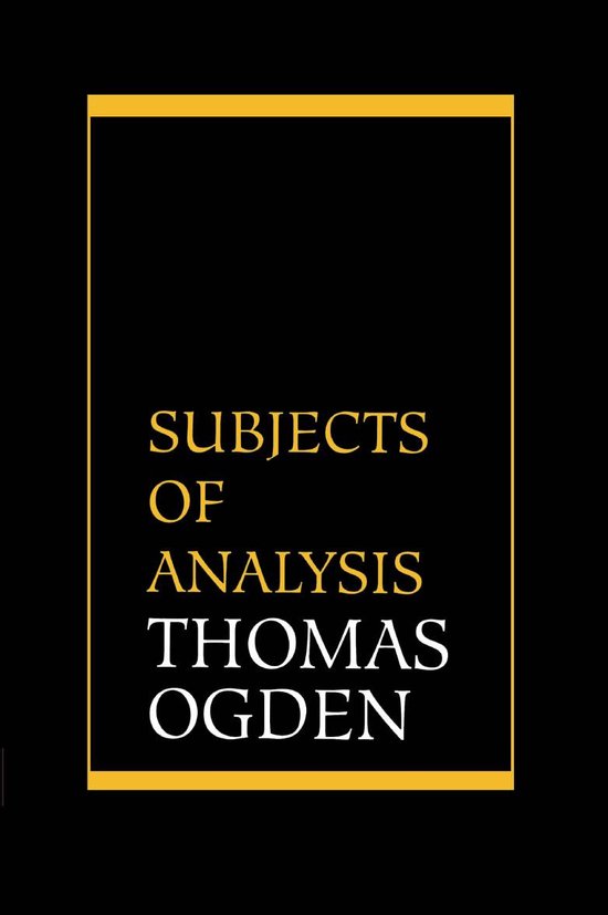 Subjects of Analysis - cover