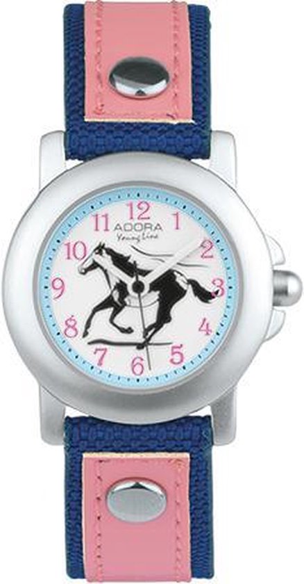 Meisjes horloge blauw en roos van het merk Adora AY4300
