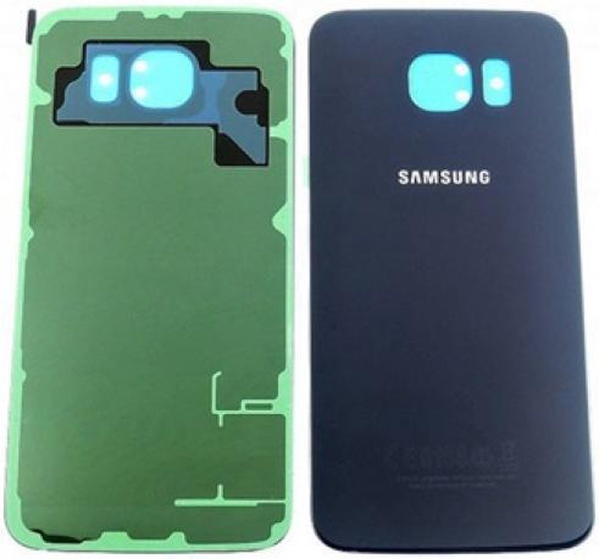 Samsung Galaxy S6 Edge Batterij Cover + camera lens cover - Zwart - originele kwaliteit
