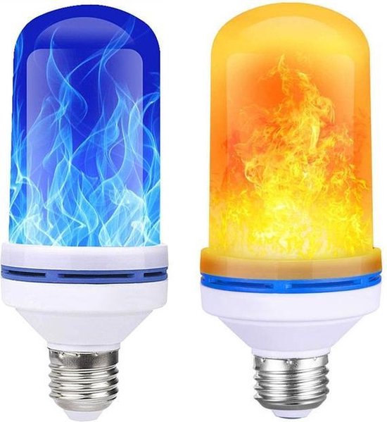 Haalbaarheid Consulaat Dezelfde JSEX FlameBulbs 2 Originele Vuur Lampen | Deluxe Versie | 2 stuks | Kleur  Blauwe Vlam | bol.com