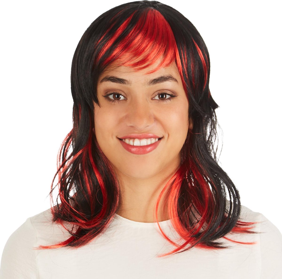 dressforfun 300719 perruque bloc de couleur pour les femmes femmes onesize  déguisement
