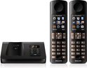 Philips D7052B/22 téléphone Téléphone DECT Identification de l'appelant Noir