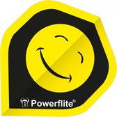 Bull´s Powerflite Smiley Zwart/geel 3 Stuks