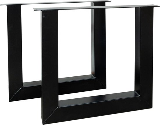 Stalen Zwarte U-vorm Metalen Tafelpoten | 8 x 8 cm | Per Set | bol.com