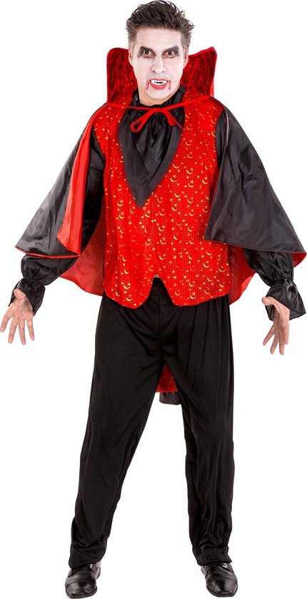 Dressforfun Herenkostuum Graaf Dracula voor heren mannen verkleedkleding kostuum halloween verkleden feestkleding carnavalskleding carnaval feestkledij partykleding