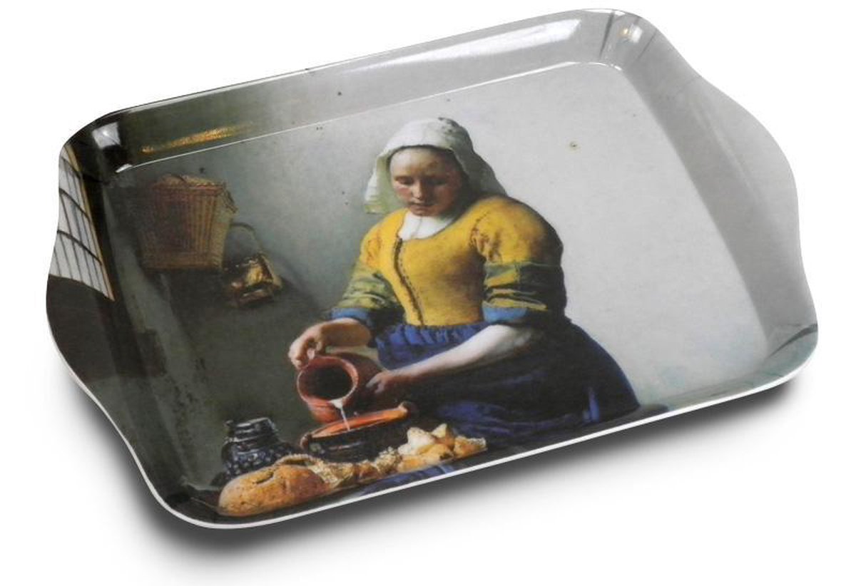 Dienblad Mini, 21 x 14 cm, Het Melkmeisje, J. Vermeer