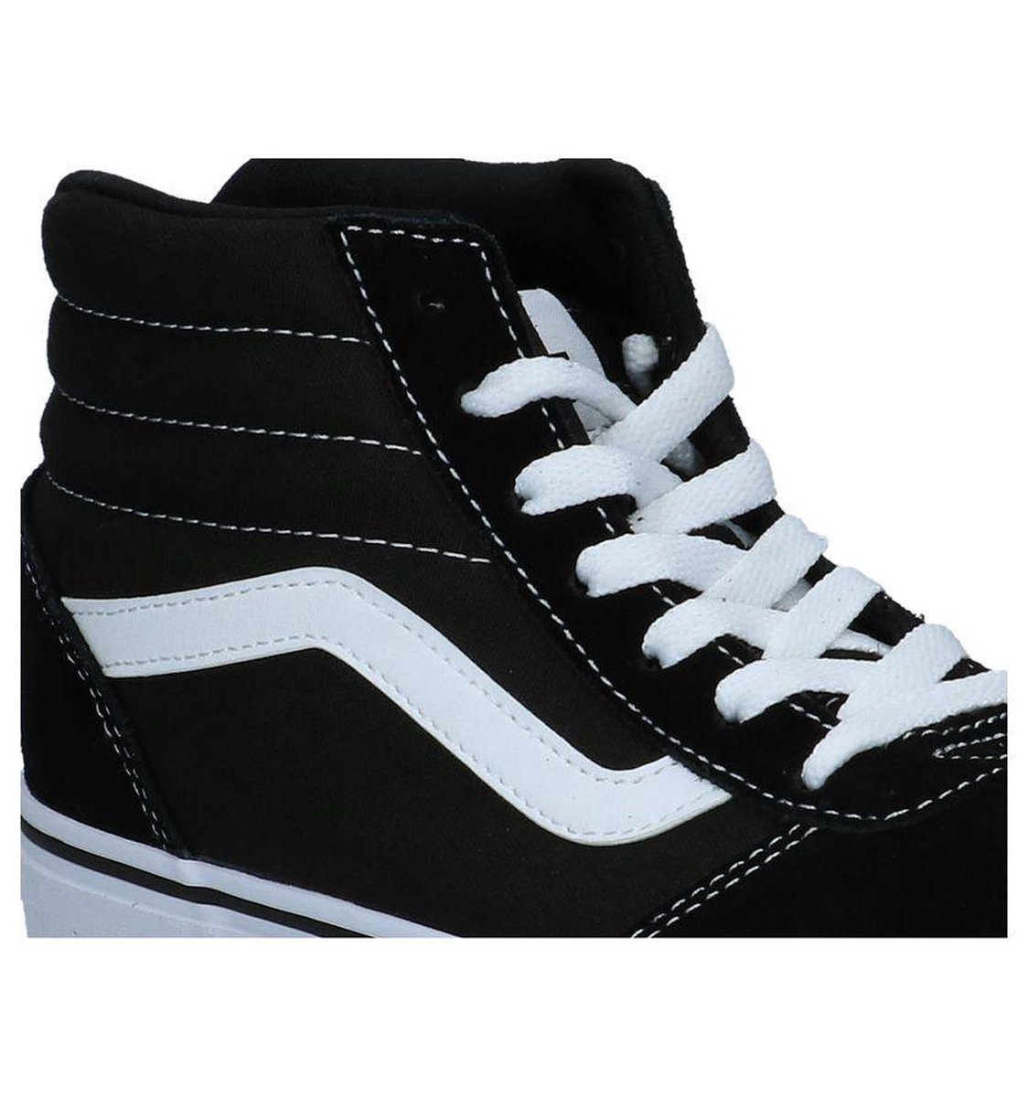 Vans Ward Hi Dames Sneakers - (Suede/Canvas)Black/White - Maat 42 | bol.com