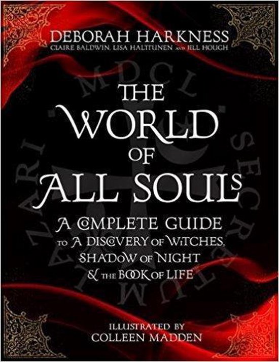 Couverture du livre 'The World of All Souls', un guide de la trilogie All Souls, sur fond rouge velours.