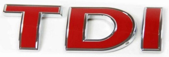 Sticker TDI ROOD Embleem Logo geschikt voor Volkswagen