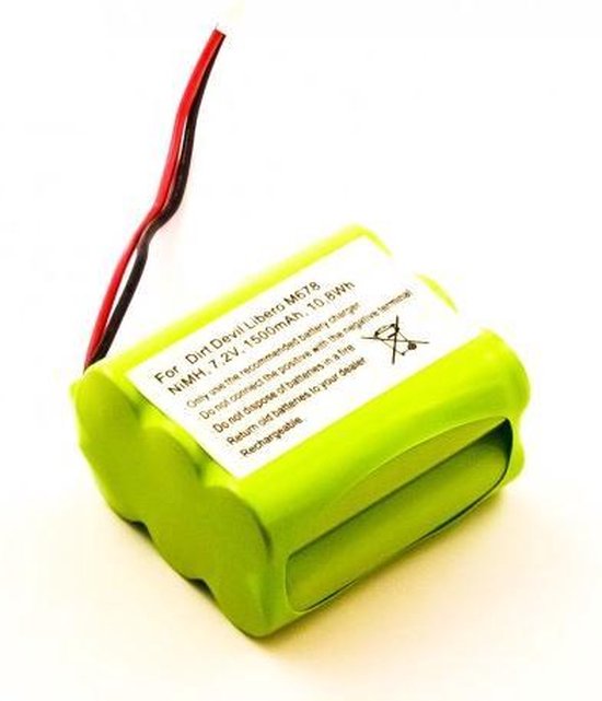 Batteria NiMH 7,2V 1500mAh Per Dirt Devil EVO M678 - Ricambio Compatibile 100%