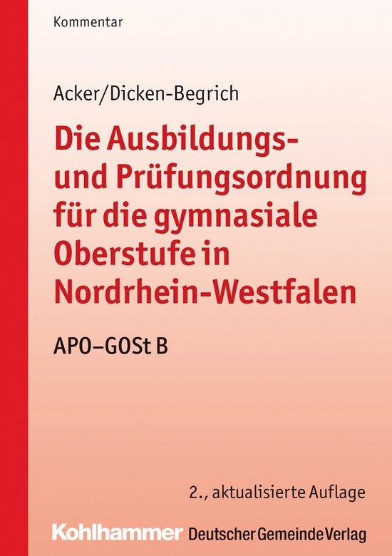 Die Ausbildungs- und Prüfungsordnung für die gymnasiale Ob ... - cover