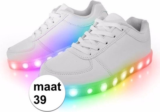 Lichtgevende disco schoenen / sneakers met LED maat 39 | bol.com