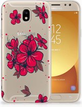 Geschikt voor Samsung Galaxy J5 2017 TPU Hoesje Design Blossom Red