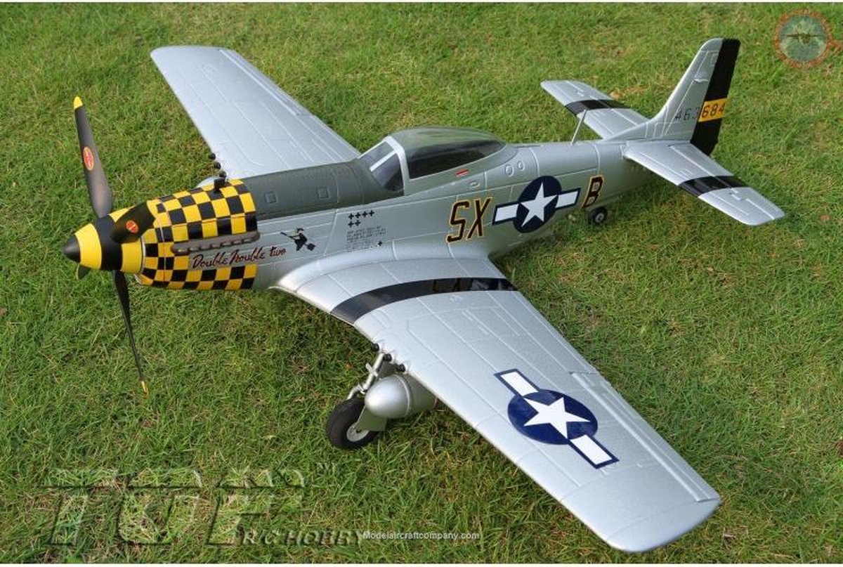 Model Aircraft Company Vliegtuig P-51 Mustang Yellow PNP 800 serie bol.com