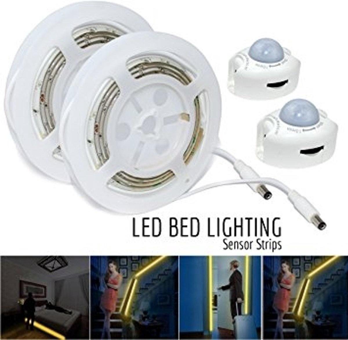jacht debat staart Kast / Bed LED verlichting- 2x strip met bewegingssensor - Warm Wit |  bol.com