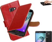 MP Case rood vintage look hoesje voor Samsung Galaxy A3 2017 A320 book case
