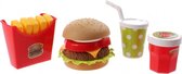 Johntoy Eetset Fastfood 4-delig