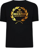 Funny shirt . Gouden Krans T-Shirt - Beste Meester (maat xl)