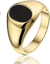 Montebello Ring Riverside - 925 Zilver Verguld - Onyx - 11mm - Maat 20.4-64mm