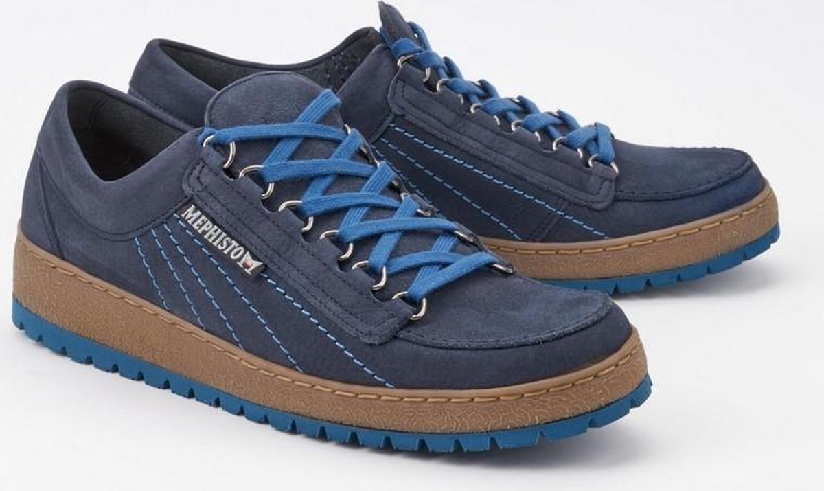 Mephisto Heren Veterschoenen - Blauw - Maat 42 | bol.com