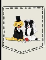 Lab and Border Collie Dog Wedding Pocket