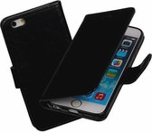 Mini Prijzen - Zwart flex-line booktype hoesje voor de iPhone 6 6s Book Case - Wallet - bookstyle - Flip Cover iPhone 6 6s Bescherm Hoes - Telefoonhoesje - Smartphone hoesje