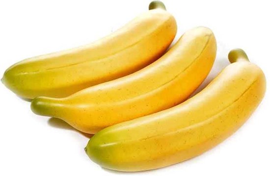 Namaak banaan - per 3 stuks - 18 cm - kunststof / decoratie bananen |  bol.com