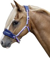 HKM Halster -Funny Horses- donkerblauw/blauw/donkerroze Shetland pony