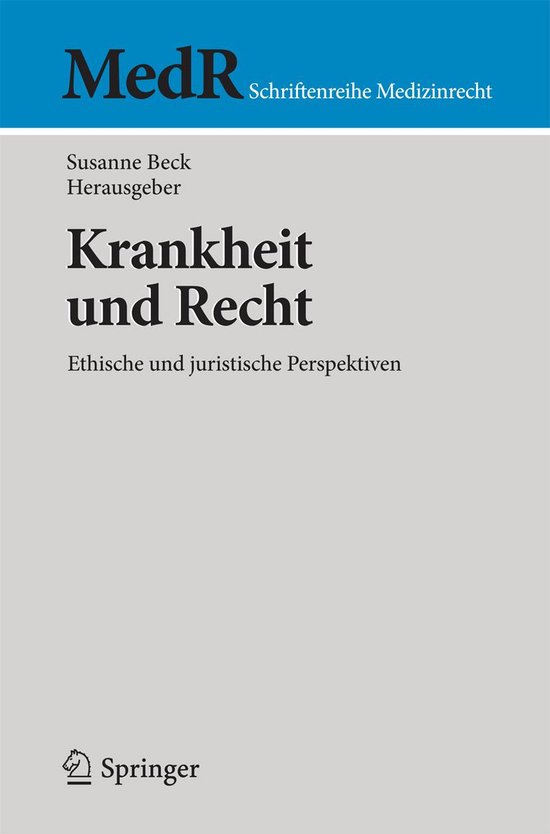 Foto: Medr schriftenreihe medizinrecht krankheit und recht