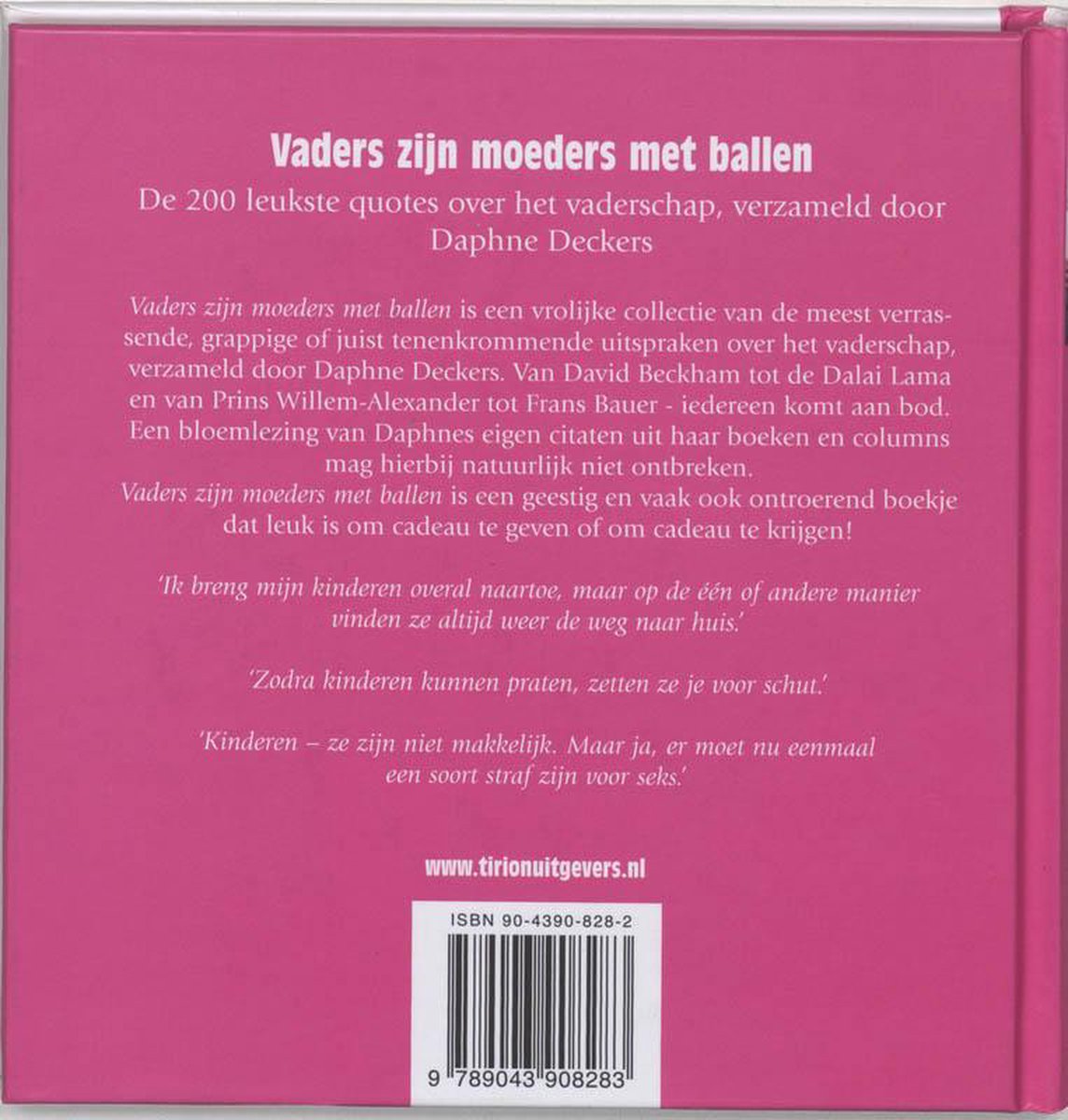 Vaders Zijn Moeders Met Ballen - back cover