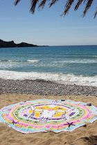 Mycha Ibiza – roundie - rond strandlaken – 100% katoen – cala skull – gekleurd