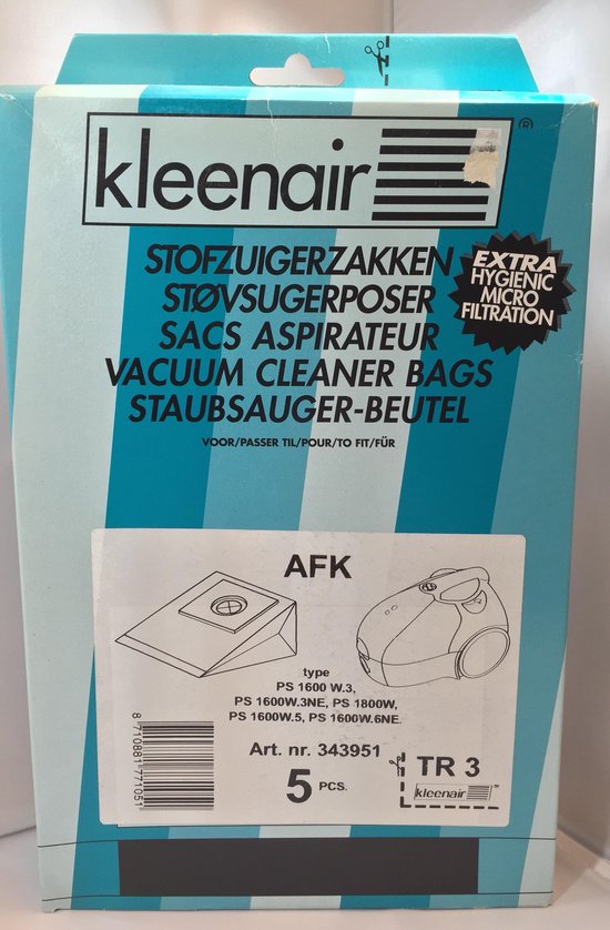 Kleenair TR 3 stofzuiger zak papier met micro filtration - AFK  stofzuigerzakken | bol.com