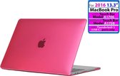 Ice-Satin Hard Shell Cover voor Apple MacBook Pro 13 inch (2016) A1708  A1706 / (2018) A1989 / (2019) A2159   - Pink