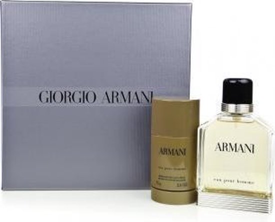 Giorgio Armani Eau pour Homme Geschenkset100 ml EDT en Deo Stick 75 gr |  bol.com