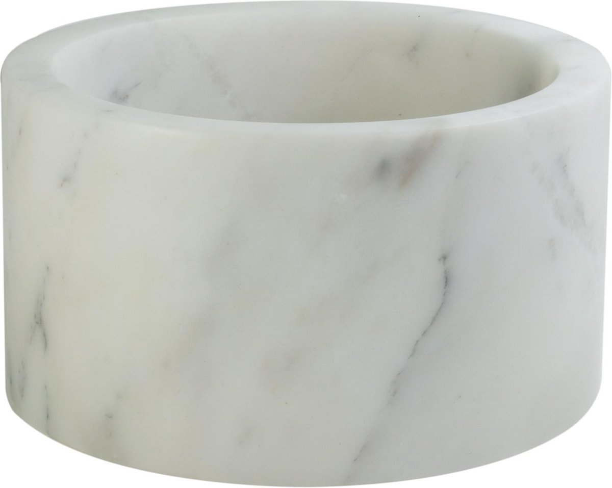 TAK Design Serveerkom Carlo - Marmer - Ø11 x 6 cm - Wit
