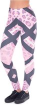 ZUMPREMA Pink Leopard stripes Sport Legging