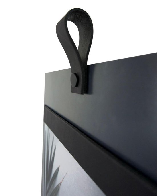 Magneetbord 50x35 Handles and more® NATUREL / zwart staal (inclusief